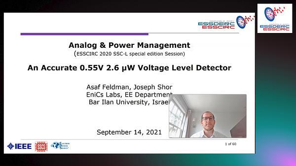 An Accurate 0.55V 2.6 µW Voltage Level Detector