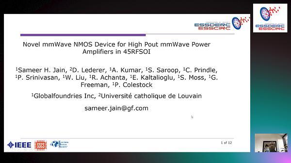 Novel mmWave NMOS Device for High Pout mmWave Power Amplifiers in 45RFSOI