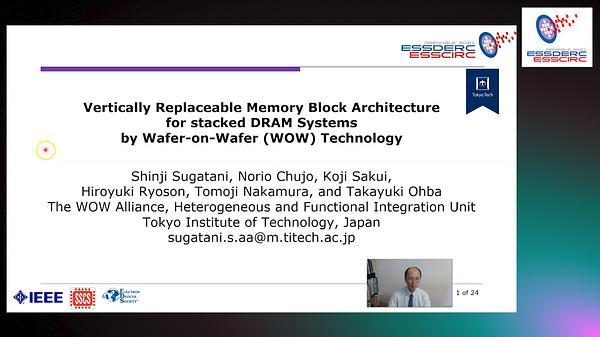 Vertically Replaceable Memory Block Architecture for Stacked DRAM Systems by Wafer-on-Wafer (WOW) Technology