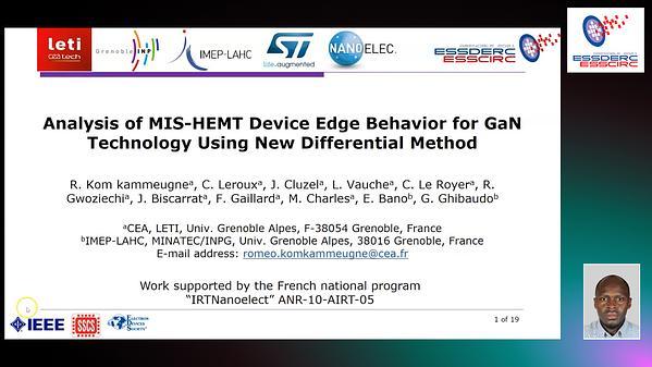 Analysis of MIS-HEMT Device Edge Behavior for GaN Technology Using New Differential Method