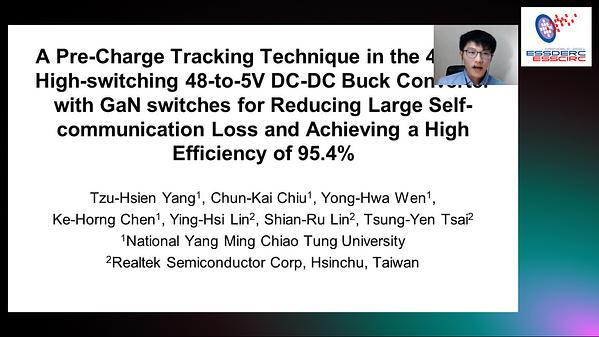 A Pre-Charge Tracking Technique in the 40MHz High-Switching 48-to-5V DC-DC Buck Converter with GaN Switches for Reducing Large Self-Commutation Loss and Achieving a High Efficiency of 95.4%