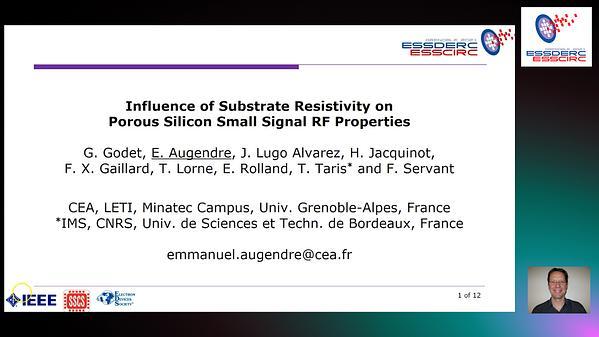 Influence of Substrate Resistivity on Porous Silicon Small Signal RF Properties