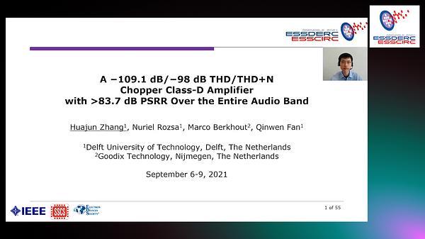 A −109.1 dB/−98 dB THD/THD+N Chopper Class-D Amplifier with >83.7 dB PSRR Over the Entire Audio Band