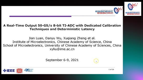 A Real-Time Output 50-GS/s 8-Bit TI-ADC with Dedicated Calibration Techniques and Deterministic Latency