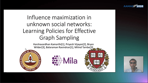 Influence maximization in unknown social networks: Learning Policies for Effective Graph Sampling : Policies for Effective Graph Sampling