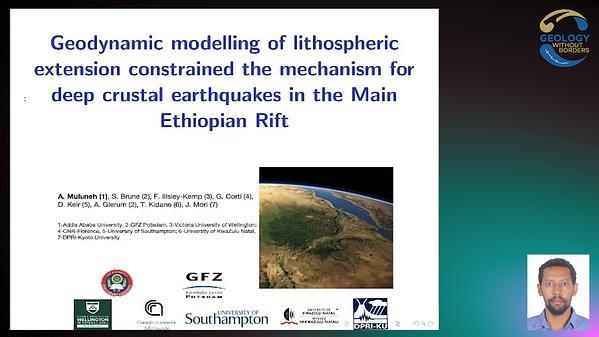 Geodynamic modelling of lithospheric extension constrained the mechanism for deep crustal earthquakes in the Main Ethiopian Rift