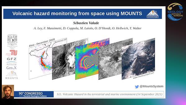 Volcanic hazard monitoring from space using MOUNTS