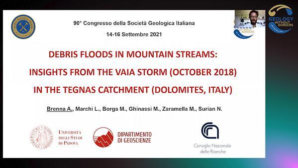 Debris floods in mountain streams: Insights from the Vaia Storm (October 2018) in the Tegnas catchment (Dolomites, Italy)