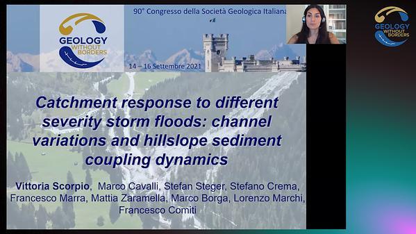 Catchment response to different severity storm floods: channel variations and hillslope sediment coupling dynamics