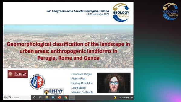 Geomorphological classification of the landscape in urban areas: anthropogenic landforms in Genoa, Rome and Perugia