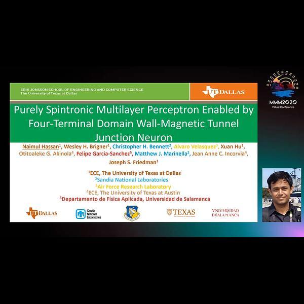 Purely Spintronic Multilayer Perceptron Enabled by Four-Terminal Domain Wall-Magnetic Tunnel Junction Neuron