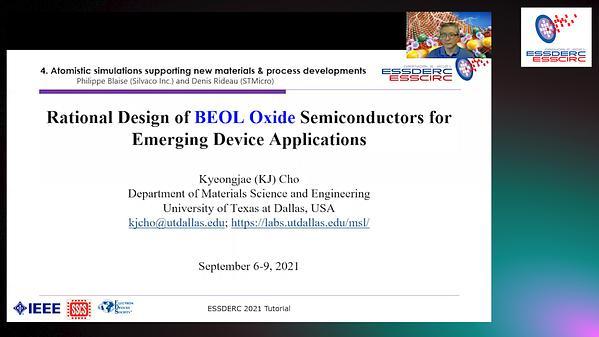 Rational Design of BEOL Oxide Semiconductors for Emerging Device Applications.