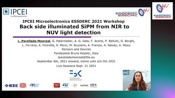 Back side illuminated SiPM from NIR to NUV light detection