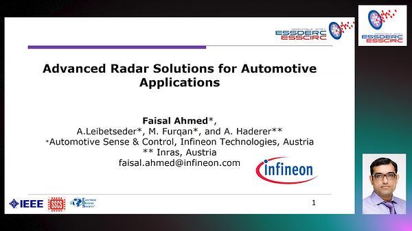 Advanced radar solutions for automotive applications