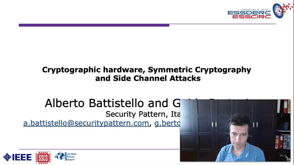 Cryptographic hardware, Symmetric Cryptography and Side Channel Attacks