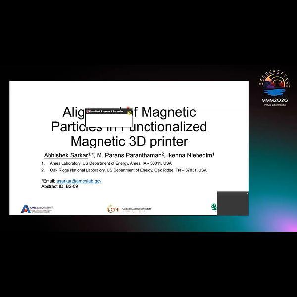 Alignment of Magnetic Particles in Functionalized Magnetic 3D Printer