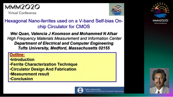 Hexagonal Nano-ferrites used on a V-band Self-bias On-chip Circulator for CMOS