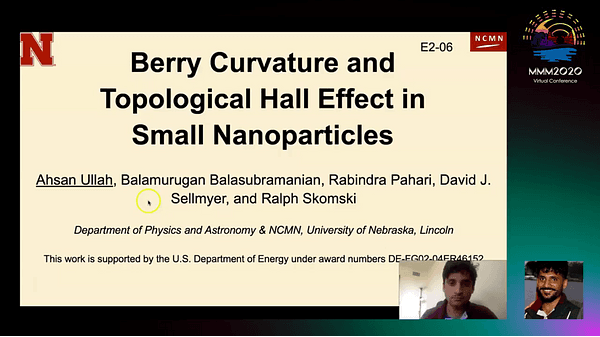 Berry Curvature and Topological Hall Effect in Quasi-Coherent Nanoparticles