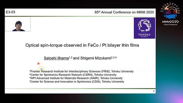 Optical spin-torque in FeCo / Pt bilayer thin films