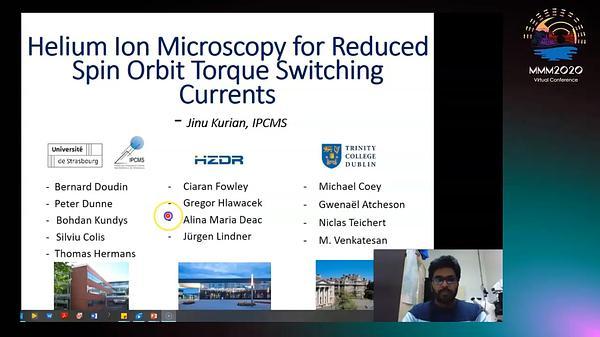 Helium Ion Microscopy for Reduced Spin Orbit Torque Switching Currents