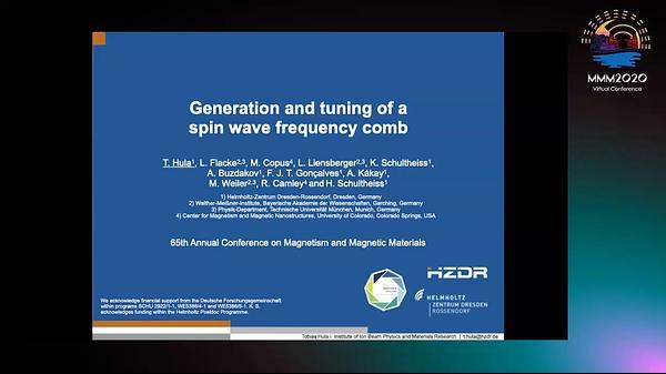 Generation and tuning of a spin wave frequency comb