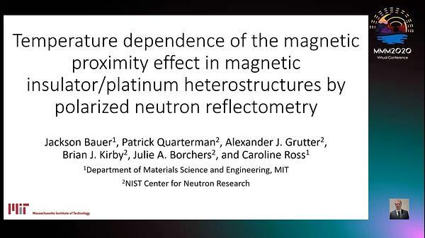 Temperature Dependence of the Magnetic Proximity Effect in Magnetic Insulator/Platinum Heterostructures by Polarized Neutron Reflectometry