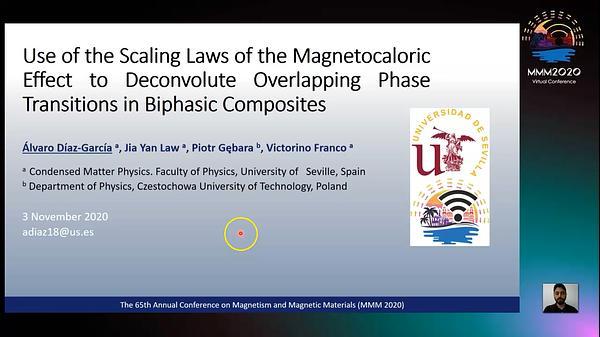 Use of the Scaling Laws of the Magnetocaloric Effect to Deconvolute Overlapping Phase Transitions in Biphasic Composites