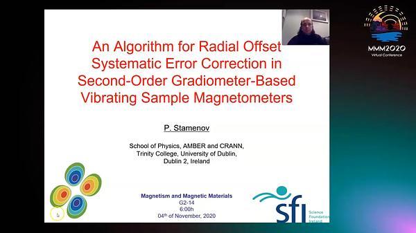 An Algorithm for Radial Offset Systematic Error Correction in Second-Order Gradiometer-Based Vibrating Sample Magnetometers