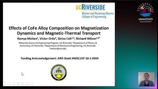 Effects of CoFe Alloy Composition on Magnetization Dynamics and Magnetic Thermal Transport