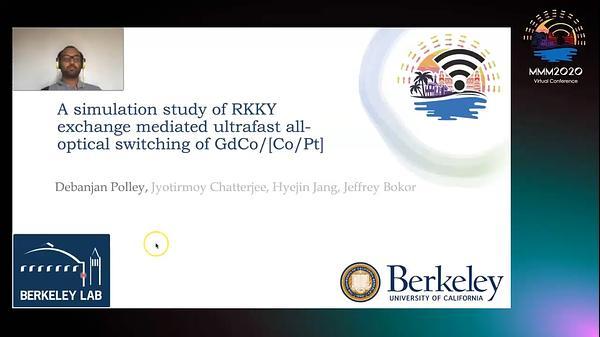 A simulation study of RKKY exchange mediated ultrafast all-optical switching of GdCo/[Co/Pt] heterostructures