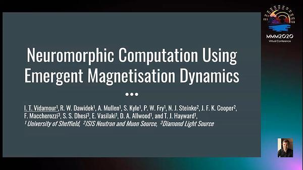 Neuromorphic Computation Using Emergent Magnetisation Dynamics