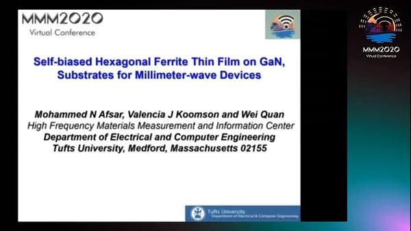 Self-Biased Hexagonal Ferrite Thin Film on GaN Substrate for Millimeter-Wave Devices