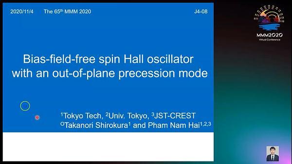 Bias-field-free spin Hall oscillator with an out-of-plane precession mode