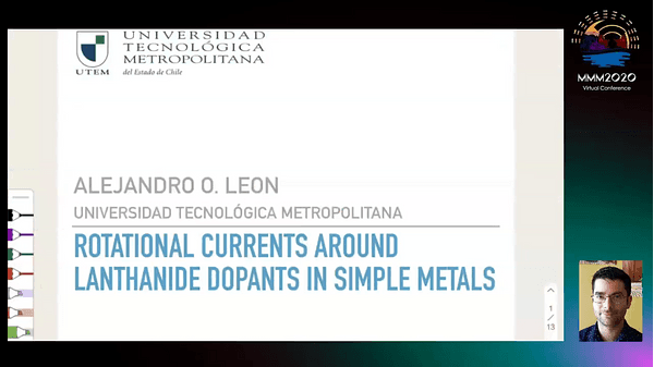 Rotational currents around lanthanide dopants in simple metals