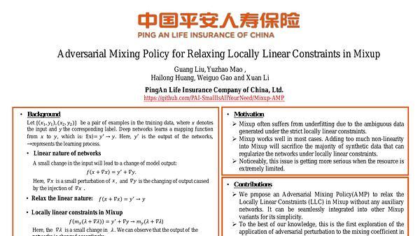Adversarial Mixing Policy for Relaxing Locally Linear Constraints in Mixup
