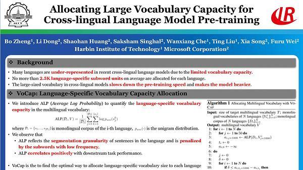Allocating Large Vocabulary Capacity for Cross-Lingual Language Model Pre-Training