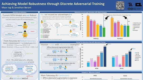 Achieving Model Robustness through Discrete Adversarial Training