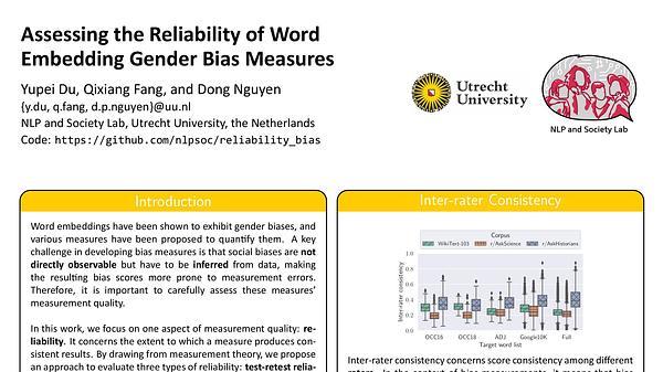 Assessing the Reliability of Word Embedding Gender Bias Measures
