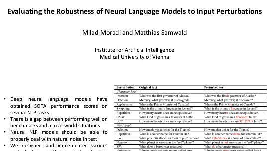 Evaluating the Robustness of Neural Language Models to Input Perturbations