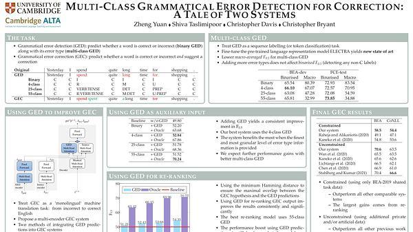 Multi-Class Grammatical Error Detection for Correction: A Tale of Two Systems