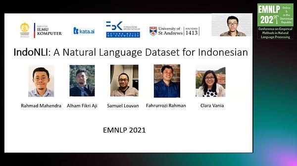 IndoNLI: A Natural Language Inference Dataset for Indonesian