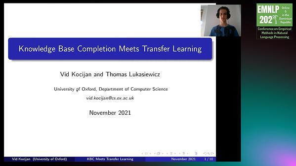 Knowledge Base Completion Meets Transfer Learning