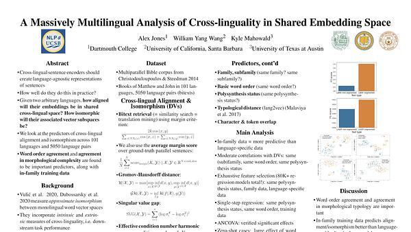 A Massively Multilingual Analysis of Cross-linguality in Shared Embedding Space
