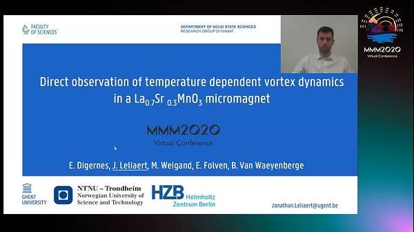 Direct Observation of Temperature Dependent Vortex Dynamics in a La0.7Sr0.3MnO3 Micromagnet