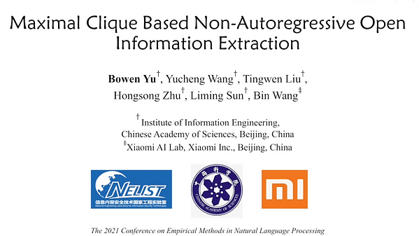 Maximal Clique Based Non-Autoregressive Open Information Extraction