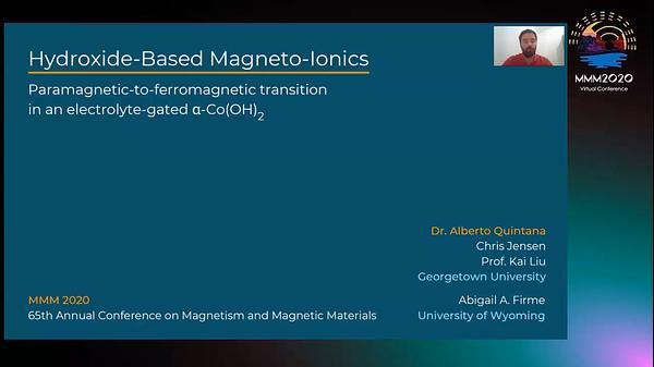 Hydroxide-based Magneto-Ionics: paramagnetic-to-ferromagnetic transition in electrolyte-gated α-Co(OH)2