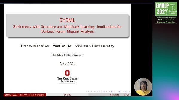 SYSML: StYlometry with Structure and Multitask Learning: Implications for Darknet Forum Migrant Analysis
