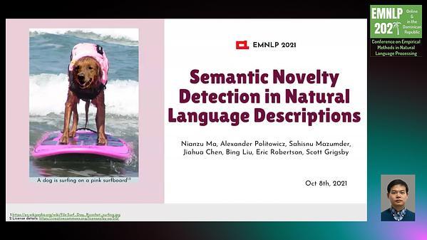 Semantic Novelty Detection in Natural Language Descriptions