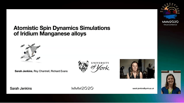 Atomistic spin dynamics simulations of Iridium Manganese Alloys