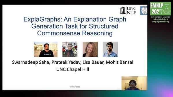 ExplaGraphs: An Explanation Graph Generation Task for Structured Commonsense Reasoning